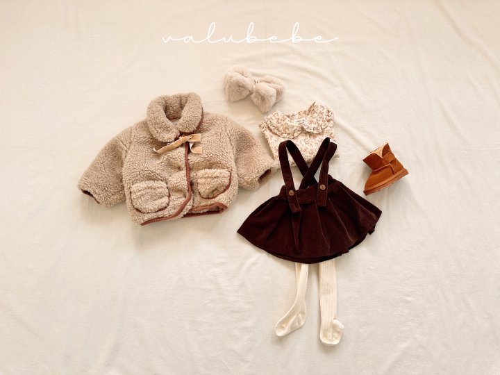 Valu Bebe - Korean Baby Fashion - #babyboutiqueclothing - Merry Ribbon Fleece Jacket (Bebe) - 3