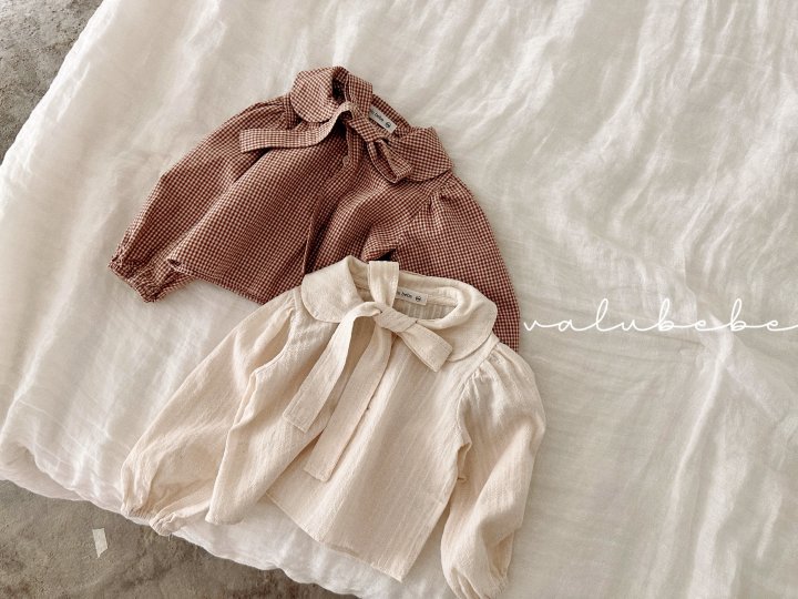 Valu Bebe - Korean Baby Fashion - #babyboutiqueclothing - Nette Ribbon Blouse (Bebe) - 4