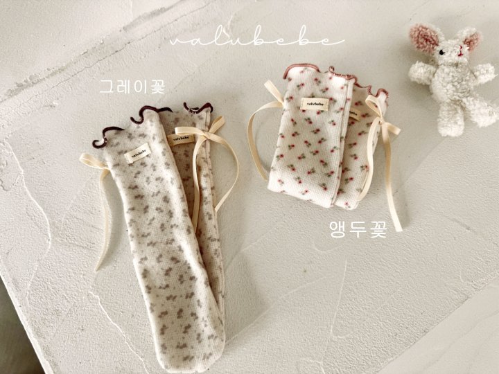 Valu Bebe - Korean Baby Fashion - #babyclothing - Floral Socks (Bebe) - 3