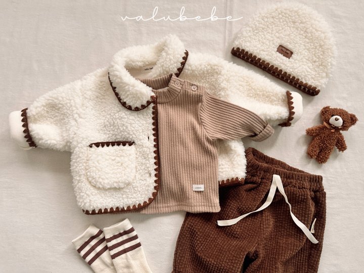 Valu Bebe - Korean Baby Fashion - #babyclothing - Mellow Fleece Beanie 25 (Bebe) - 5