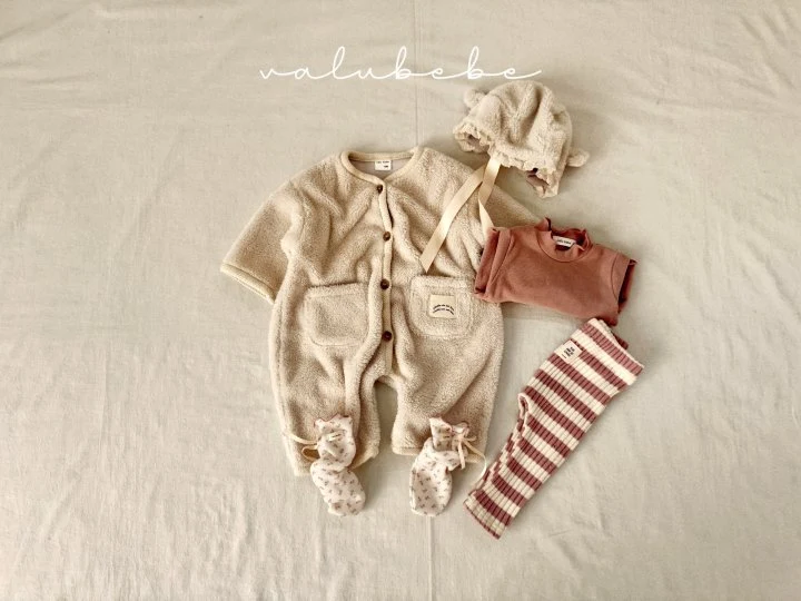 Valu Bebe - Korean Baby Fashion - #babyclothing - Pocket Rounded Fleece Suit (Bebe) - 8