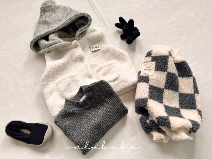 Valu Bebe - Korean Baby Fashion - #babyclothing - Big Check Fleece Jogger Pants (Bebe) - 5