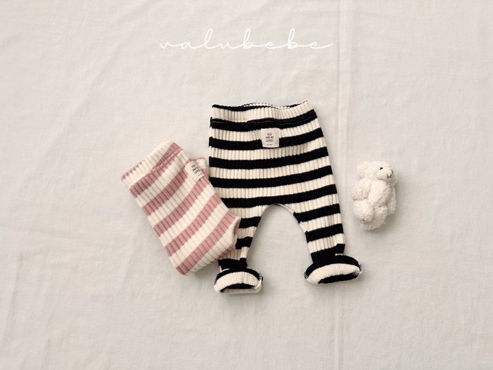 Valu Bebe - Korean Baby Fashion - #babyboutiqueclothing - Stripe Leggings 25 (Bebe) - 4