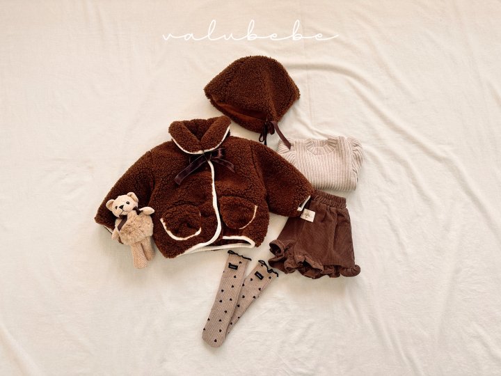 Valu Bebe - Korean Baby Fashion - #babyboutiqueclothing - Merry Ribbon Fleece Jacket (Bebe) - 4