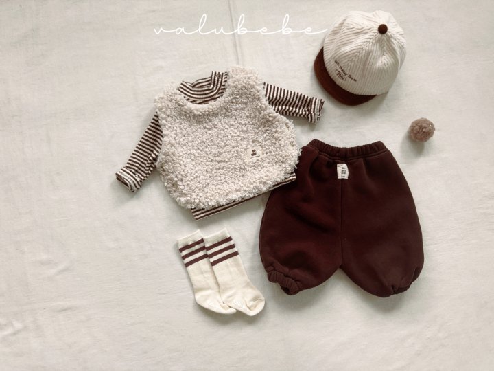 Valu Bebe - Korean Baby Fashion - #babyfashion - Duo Brushed Jogger Pants (Bebe) - 3