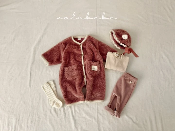 Valu Bebe - Korean Baby Fashion - #babyfashion - Pocket Rounded Fleece Suit (Bebe) - 9