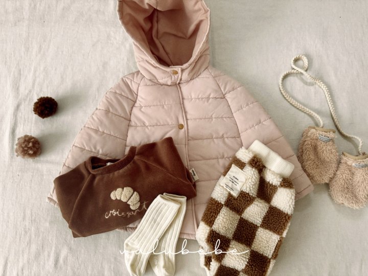 Valu Bebe - Korean Baby Fashion - #babyfashion - Big Check Fleece Jogger Pants (Bebe) - 6