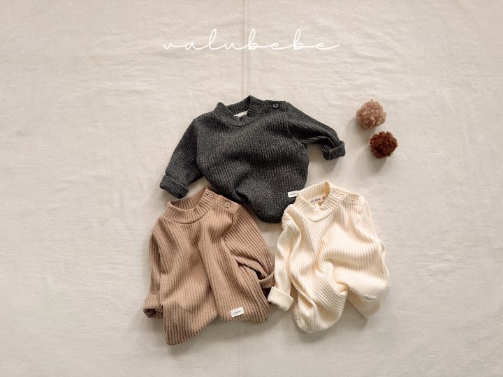 Valu Bebe - Korean Baby Fashion - #babyfashion - Soft Mock Neck Tee (Bebe) - 2