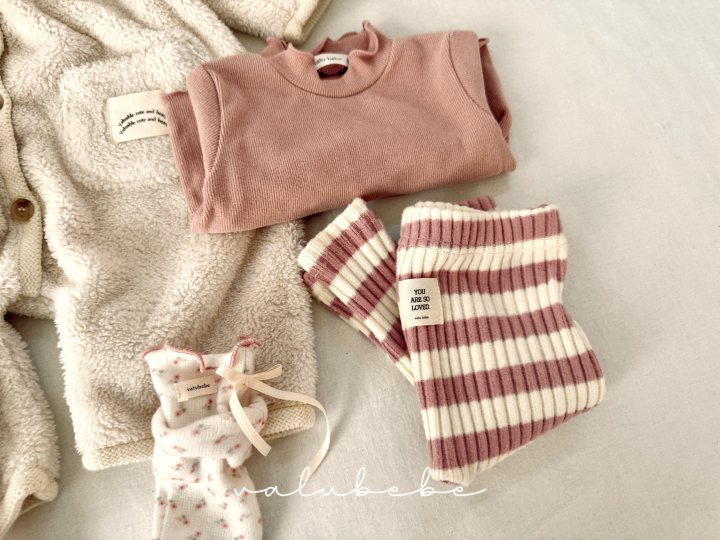 Valu Bebe - Korean Baby Fashion - #babyfever - Stripe Leggings 25 (Bebe) - 6