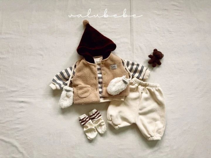 Valu Bebe - Korean Baby Fashion - #babyfashion - Multi Stripe Brushed Sweatshirt (Bebe) - 4