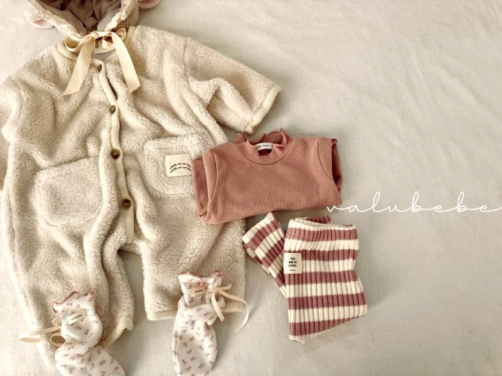 Valu Bebe - Korean Baby Fashion - #babygirlfashion - Pocket Rounded Fleece Suit (Bebe) - 11