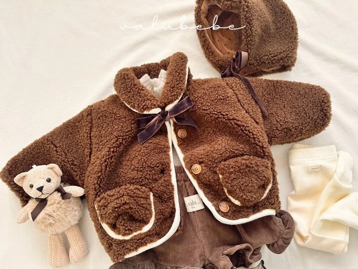 Valu Bebe - Korean Baby Fashion - #babygirlfashion - Merry Ribbon Fleece Jacket (Bebe) - 7