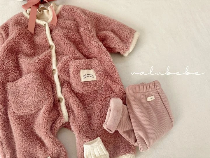 Valu Bebe - Korean Baby Fashion - #babylifestyle - Pocket Rounded Fleece Suit (Bebe) - 12