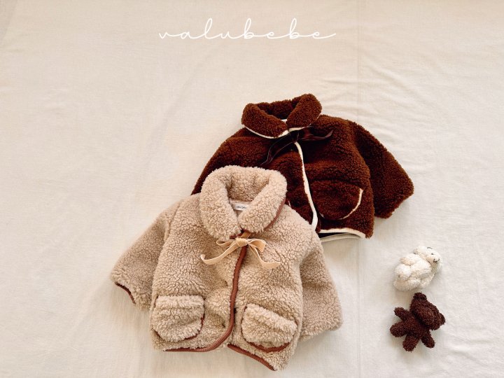 Valu Bebe - Korean Baby Fashion - #babylifestyle - Merry Ribbon Fleece Jacket (Bebe) - 8