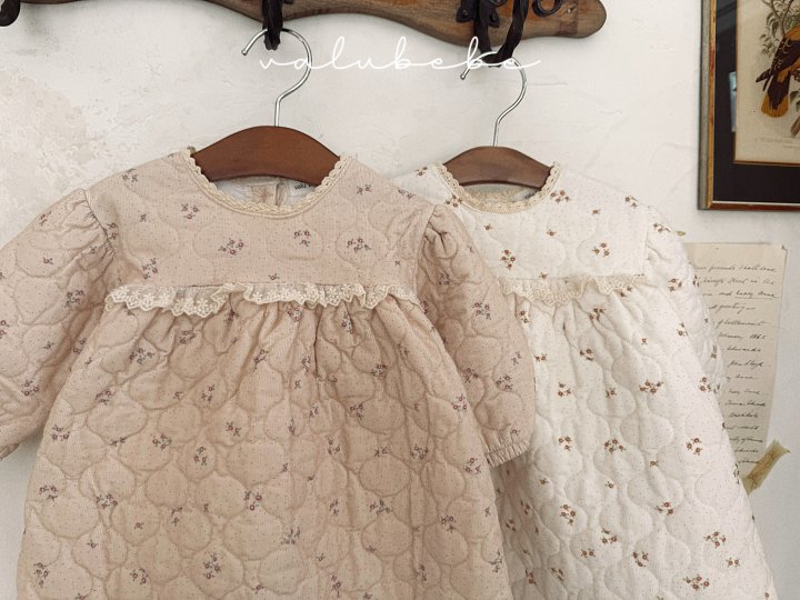 Valu Bebe - Korean Baby Fashion - #babyoninstagram - Lace Padded One-piece (Bebe) - 11