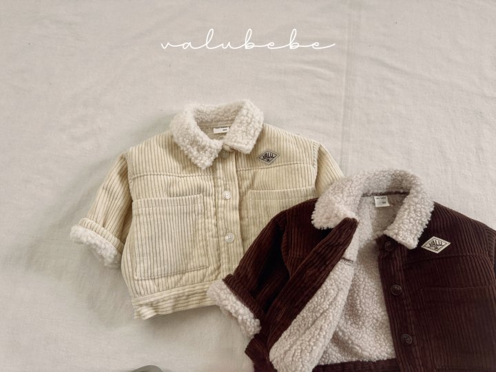 Valu Bebe - Korean Baby Fashion - #babyoninstagram - Corduroy Fleece Jacket (Bebe) - 6