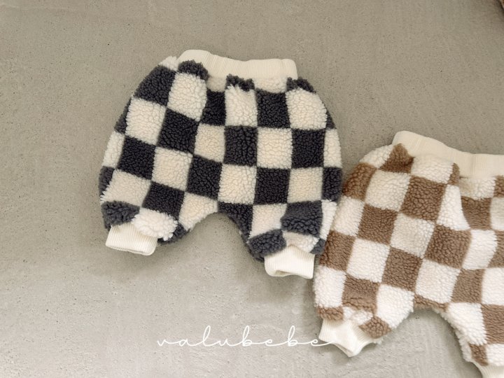 Valu Bebe - Korean Baby Fashion - #babyoninstagram - Big Check Fleece Jogger Pants (Bebe) - 10