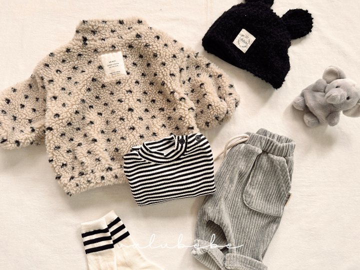 Valu Bebe - Korean Baby Fashion - #babyoninstagram - Stripe Mock Neck Tee (Bebe) - 8