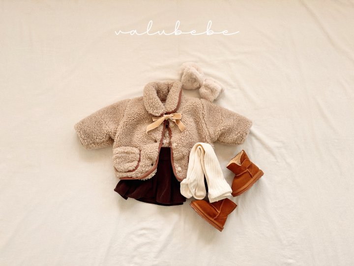 Valu Bebe - Korean Baby Fashion - #babyoninstagram - Merry Ribbon Fleece Jacket (Bebe) - 9