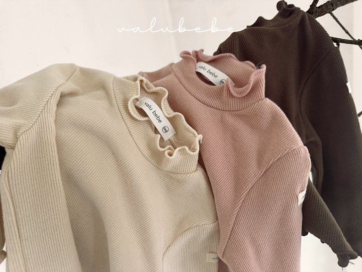 Valu Bebe - Korean Baby Fashion - #babyootd - Wave Mock Neck Tee 25 (Bebe) - 8
