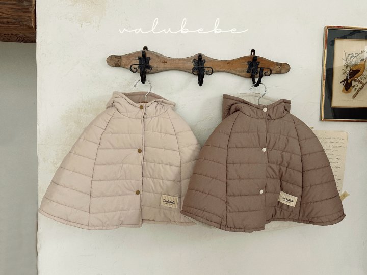 Valu Bebe - Korean Baby Fashion - #babyootd - Padded Hood Cape (Bebe)