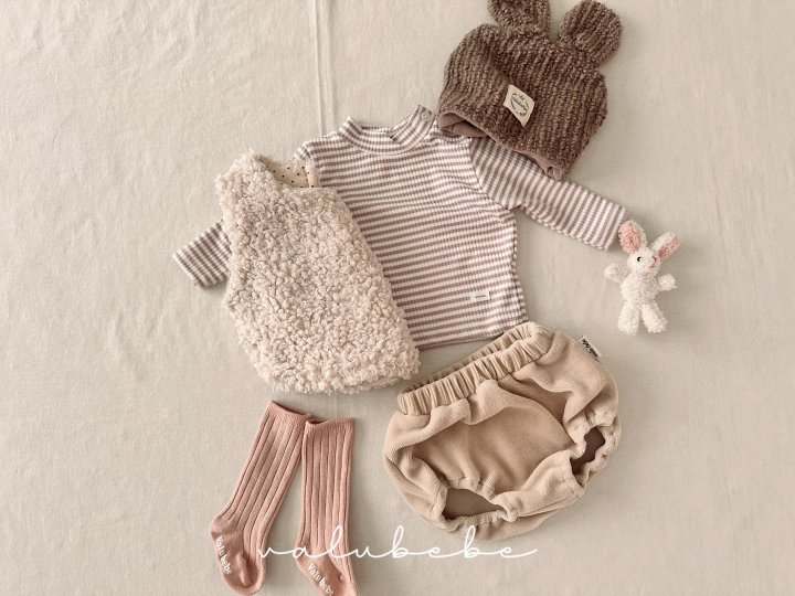 Valu Bebe - Korean Baby Fashion - #babyootd - Boucle Bear Beanie 25 (Bebe) - 12