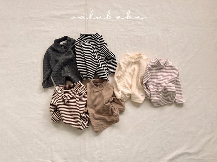 Valu Bebe - Korean Baby Fashion - #babyootd - Soft Mock Neck Tee (Bebe) - 7