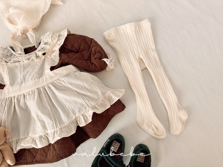 Valu Bebe - Korean Baby Fashion - #babyoutfit - Dot Collar Quilted One-piece (Bebe) - 8