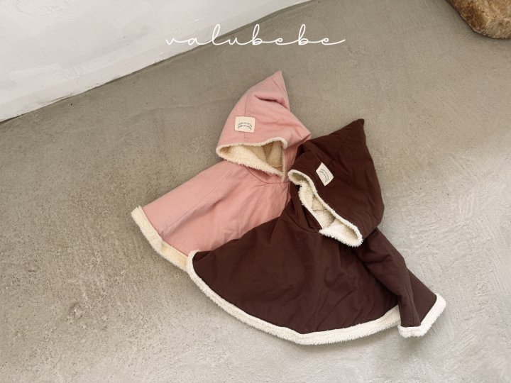 Valu Bebe - Korean Baby Fashion - #babyoutfit - Cone Shaped Fleece Hooded Cape (Bebe)