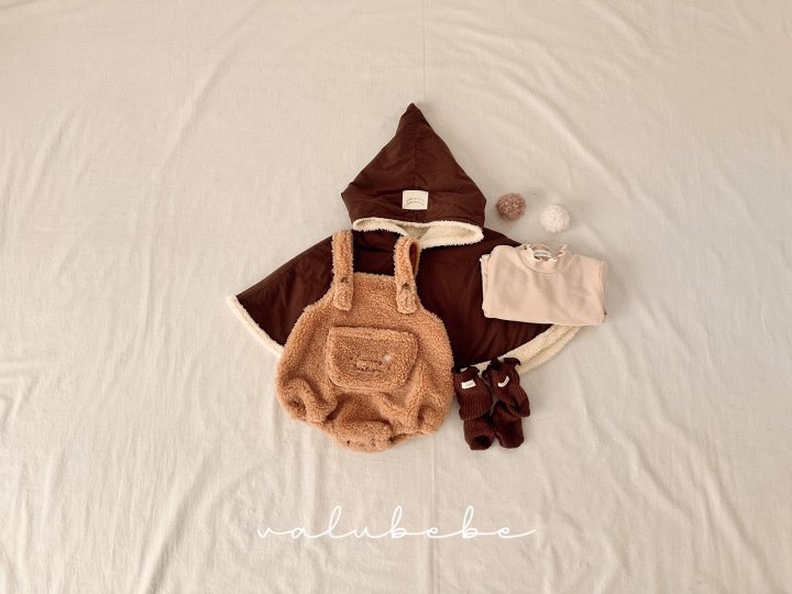 Valu Bebe - Korean Baby Fashion - #babyoutfit - Cone Shaped Fleece Hooded Cape (Bebe) - 2