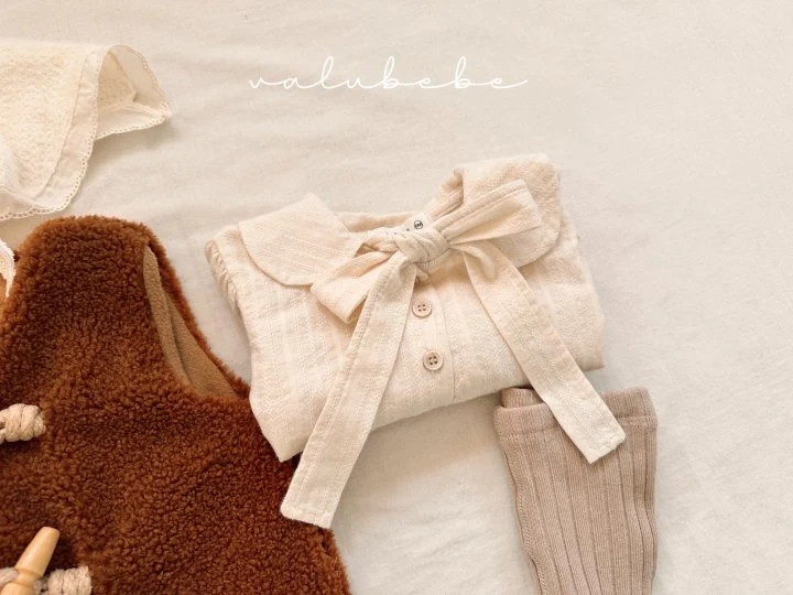 Valu Bebe - Korean Baby Fashion - #babyoutfit - Nette Ribbon Blouse (Bebe) - 12