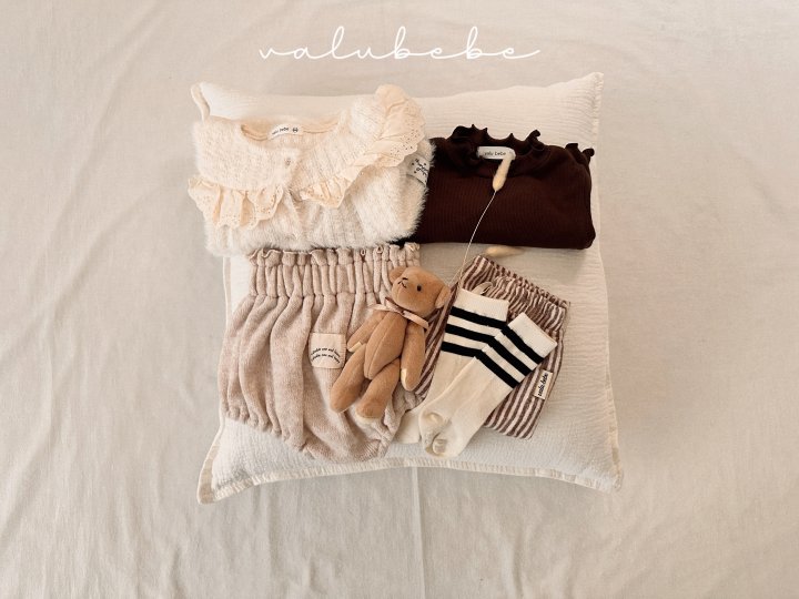 Valu Bebe - Korean Baby Fashion - #babyoutfit - Wave Mock Neck Tee 25 (Bebe) - 10