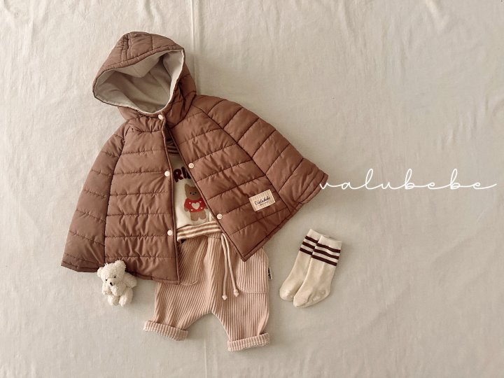 Valu Bebe - Korean Baby Fashion - #babyoutfit - Padded Hood Cape (Bebe) - 3