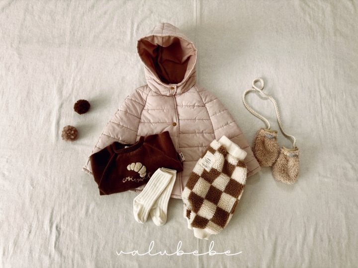 Valu Bebe - Korean Baby Fashion - #babyoutfit - Croissant Velour Sweatshirt (Bebe) - 9