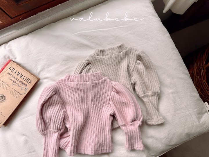 Valu Bebe - Korean Baby Fashion - #babyoutfit - Elsa Mock Neck Puff Tee 25 (Bebe) - 9