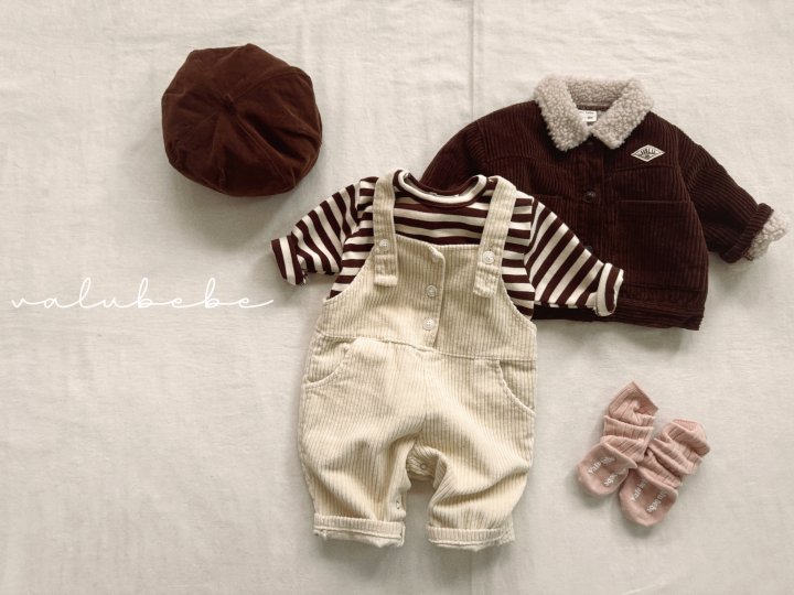 Valu Bebe - Korean Baby Fashion - #babyoutfit - Corduroy Fleece Jacket (Bebe) - 8