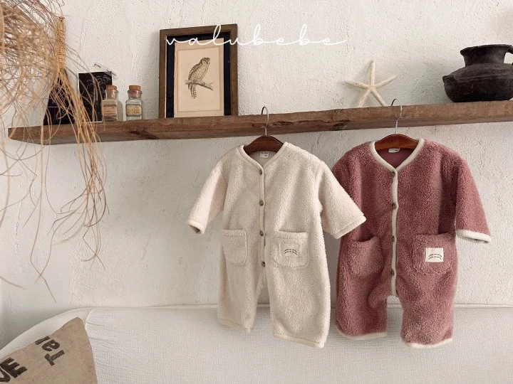 Valu Bebe - Korean Baby Fashion - #babyoutfit - Pocket Rounded Fleece Suit (Bebe)