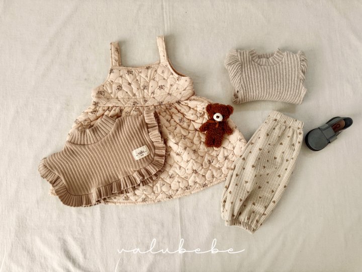 Valu Bebe - Korean Baby Fashion - #babyoutfit - Chouchou Quilted One-piece (Bebe) - 9