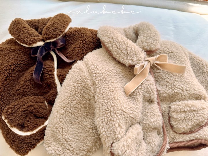 Valu Bebe - Korean Baby Fashion - #babyoutfit - Merry Ribbon Fleece Jacket (Bebe) - 11