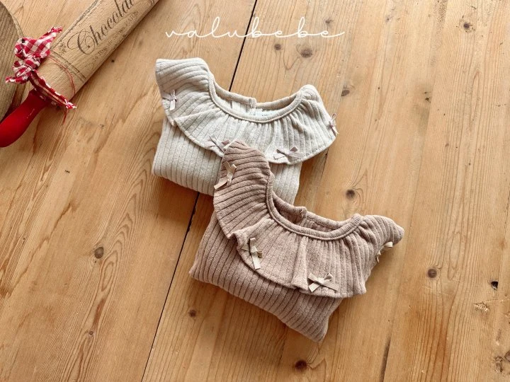 Valu Bebe - Korean Baby Fashion - #babyoutfit - Ribbon Frill Tee (Bebe) - 11