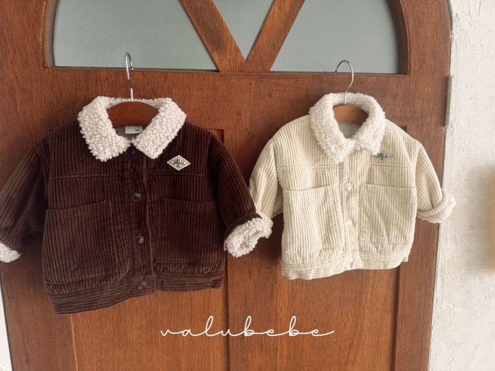Valu Bebe - Korean Baby Fashion - #babywear - Corduroy Fleece Jacket (Bebe) - 10