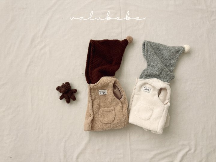 Valu Bebe - Korean Baby Fashion - #babywear - Pom-pom Fleece Vest (Bebe)