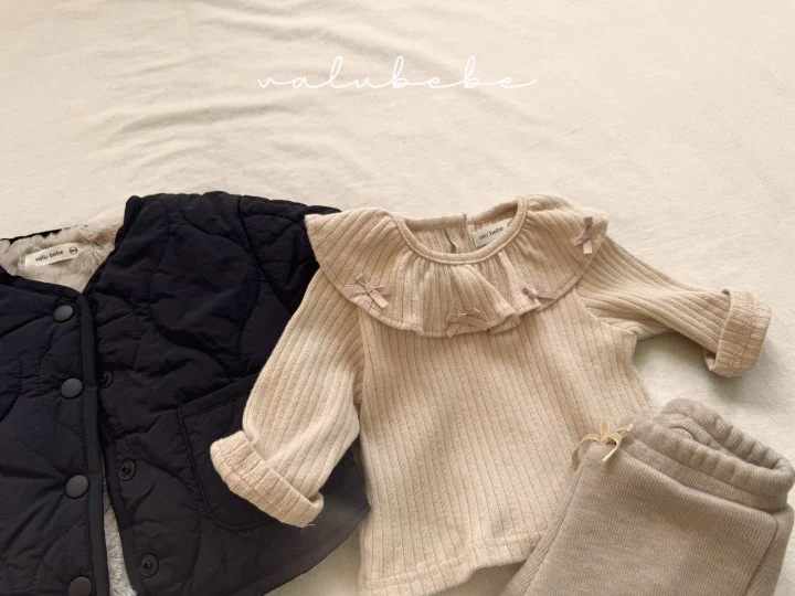 Valu Bebe - Korean Baby Fashion - #babywear - Ribbon Frill Tee (Bebe) - 12