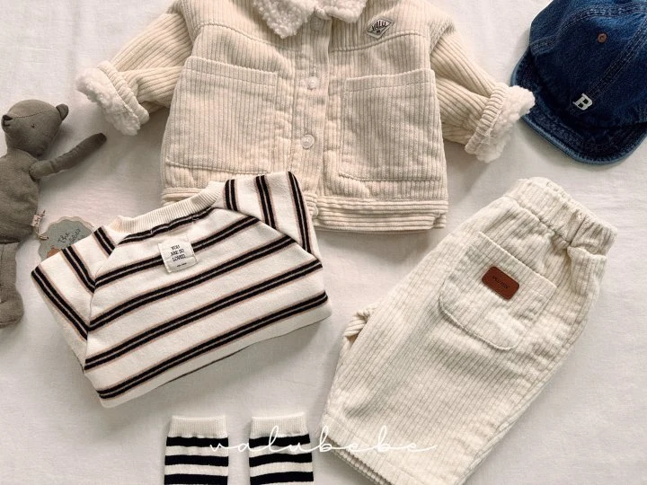 Valu Bebe - Korean Baby Fashion - #babywear - Multi Stripe Brushed Sweatshirt (Bebe) - 11