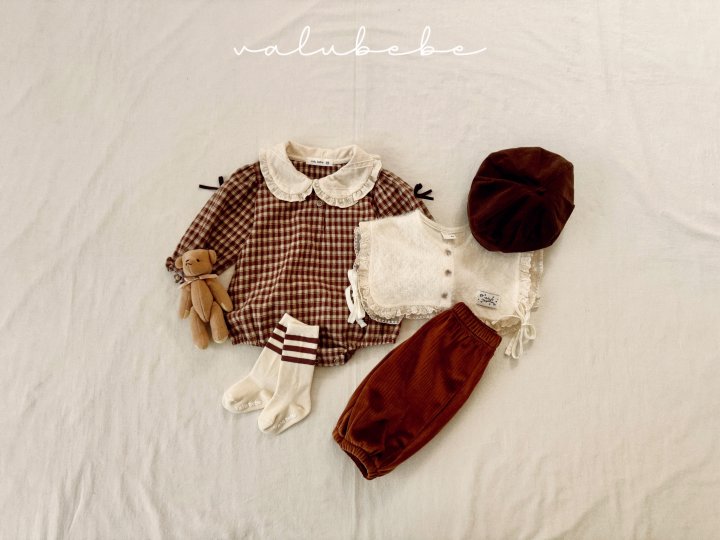 Valu Bebe - Korean Baby Fashion - #babywear - Frill Collar Ribbon Suit (Bebe) - 5