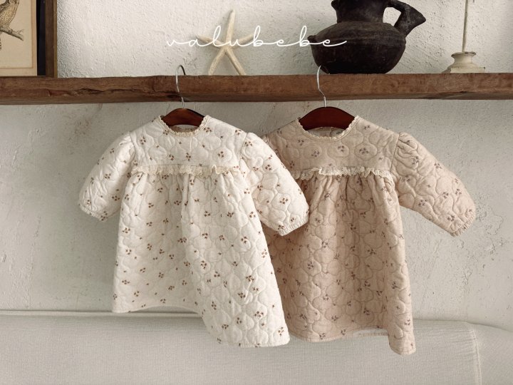 Valu Bebe - Korean Baby Fashion - #onlinebabyboutique - Lace Padded One-piece (Bebe)