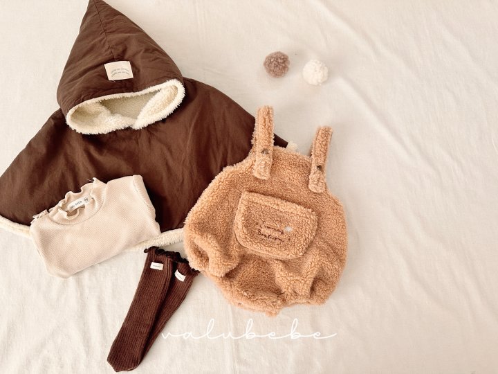 Valu Bebe - Korean Baby Fashion - #onlinebabyboutique - Kuu Fleece Suspender Suit (Bebe) - 7