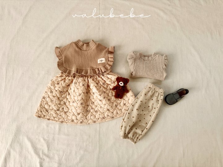Valu Bebe - Korean Baby Fashion - #onlinebabyboutique - Chouchou Quilted One-piece (Bebe) - 12