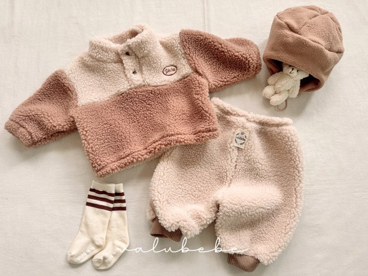Valu Bebe - Korean Baby Fashion - #onlinebabyboutique - Fuzzy Fleece Jogger Pants (Bebe) - 8