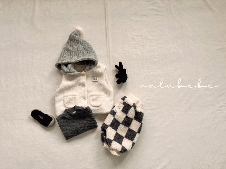 Valu Bebe - Korean Baby Fashion - #onlinebabyboutique - Pom-pom Fleece Vest (Bebe) - 2